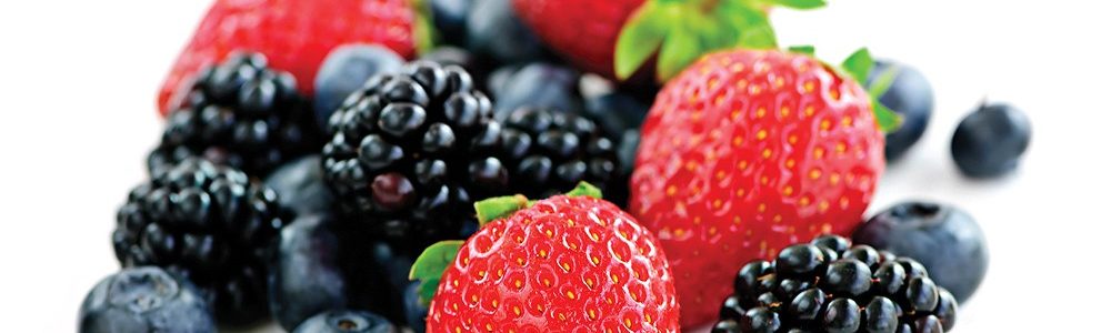 frutos vermelhos em Inglês
